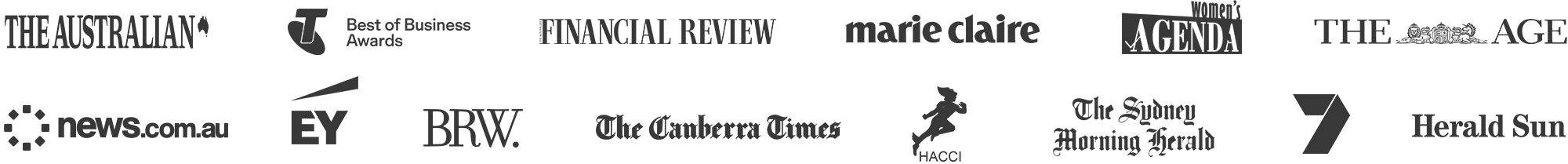 As seen in: media logos